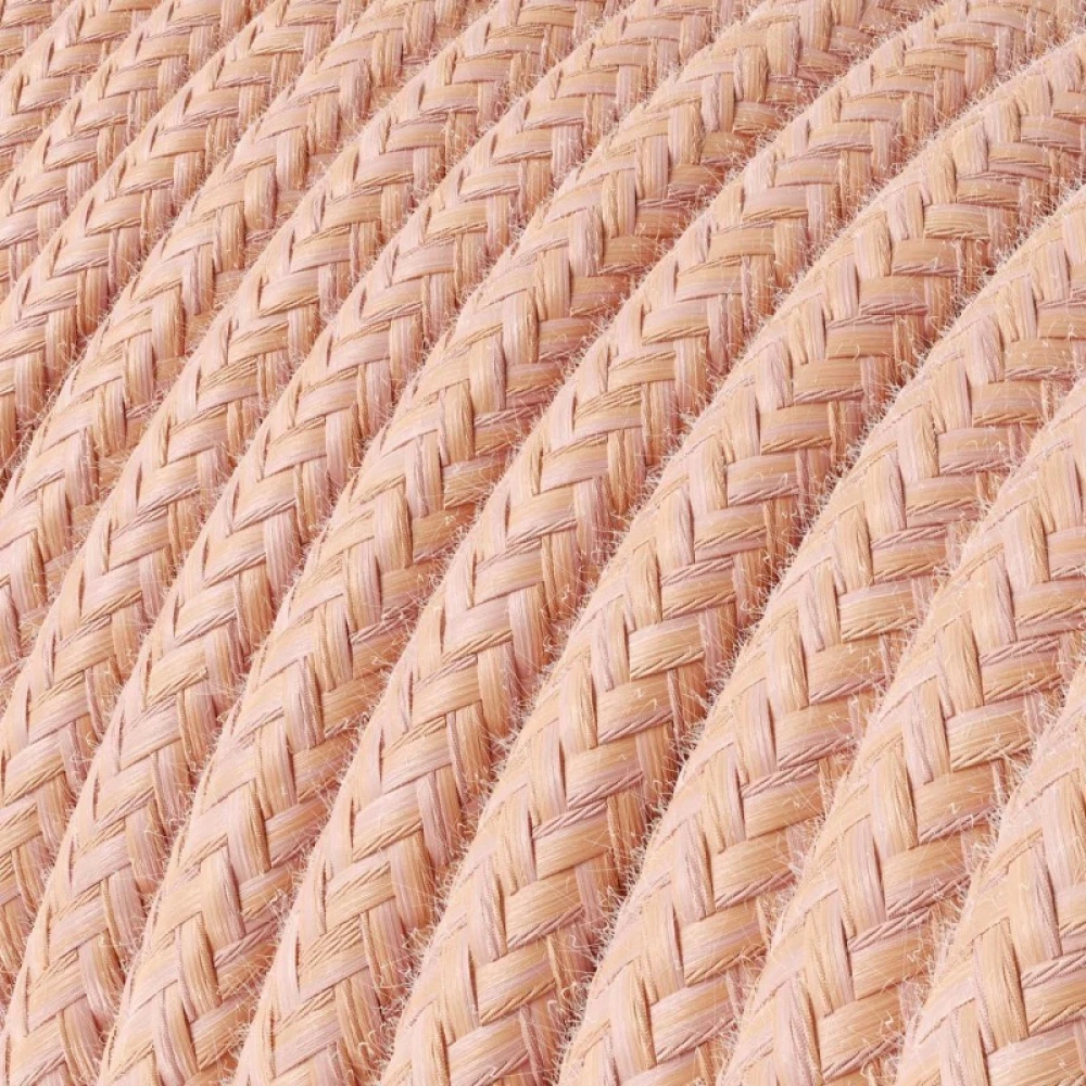 Στρογγυλό Υφασμάτινο Καλώδιο - RX13 Σομόν Creative Cables