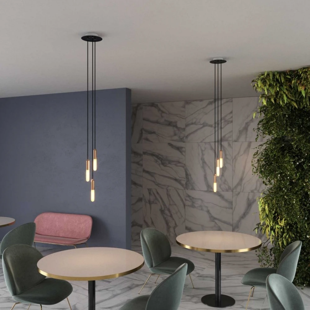 Ντουί Ε14 Μεταλλικό P-Light, Με Στήριγμα Καλωδίου Χρυσό - Creative Cables