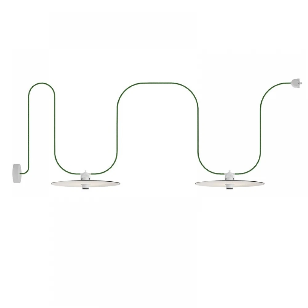 Γιρλάντα Εξωτερικού Χώρου EIVA με 2 καπέλα φωτιστικού και ροζέτα - Λευκό - Creative Cables