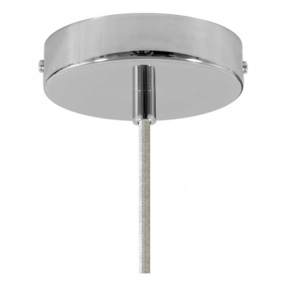 Κρεμαστό Φωτιστικό Με Υφασμάτινο Καλώδιο και Κεραμικό Καπέλο Κύπελλο  - Λευκό Γυαλιστερό - Made in Italy - Creative Cables