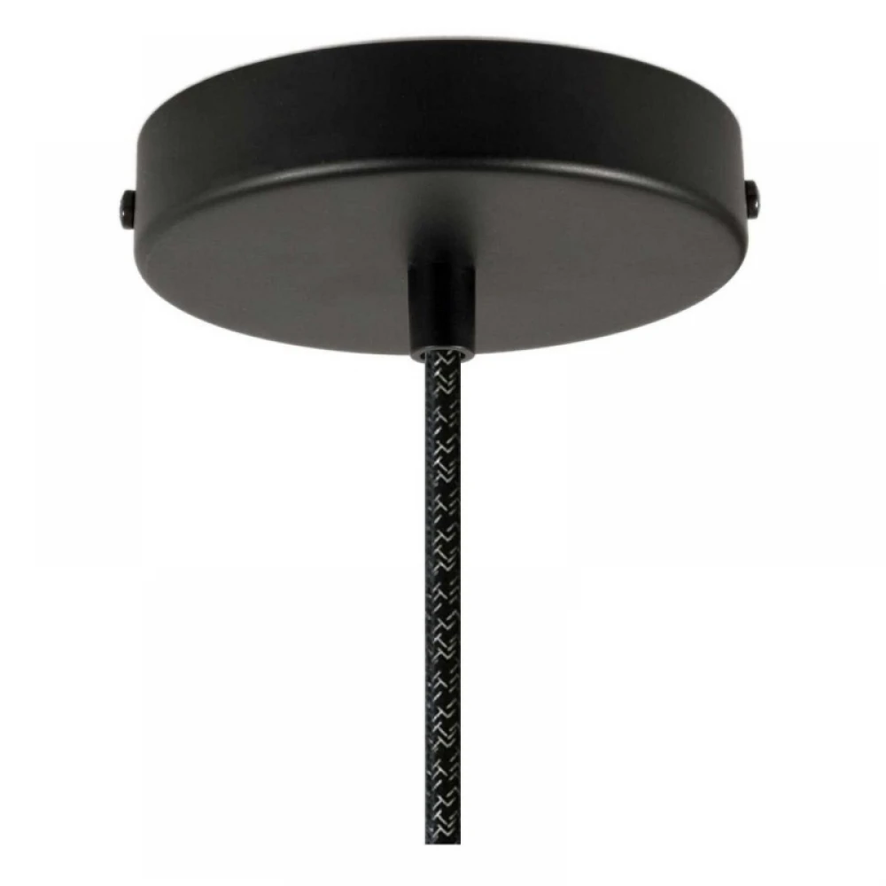 Κρεμαστό Φωτιστικό με Υφασμάτινο Καλώδιο Και Κεραμική Καμπάνα Bell XL Μαυροπίνακας - Λευκό - Made in Italy - Creative Cables