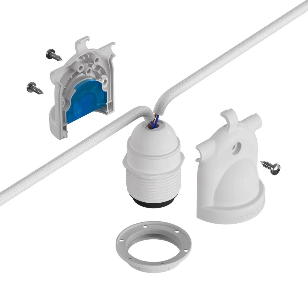 Ντουί 2 κατευθύνσεων Eiva-2, Στεγανό IP65 ιδανικό για εξωτερικό χώρο - Λευκό - Creative Cables