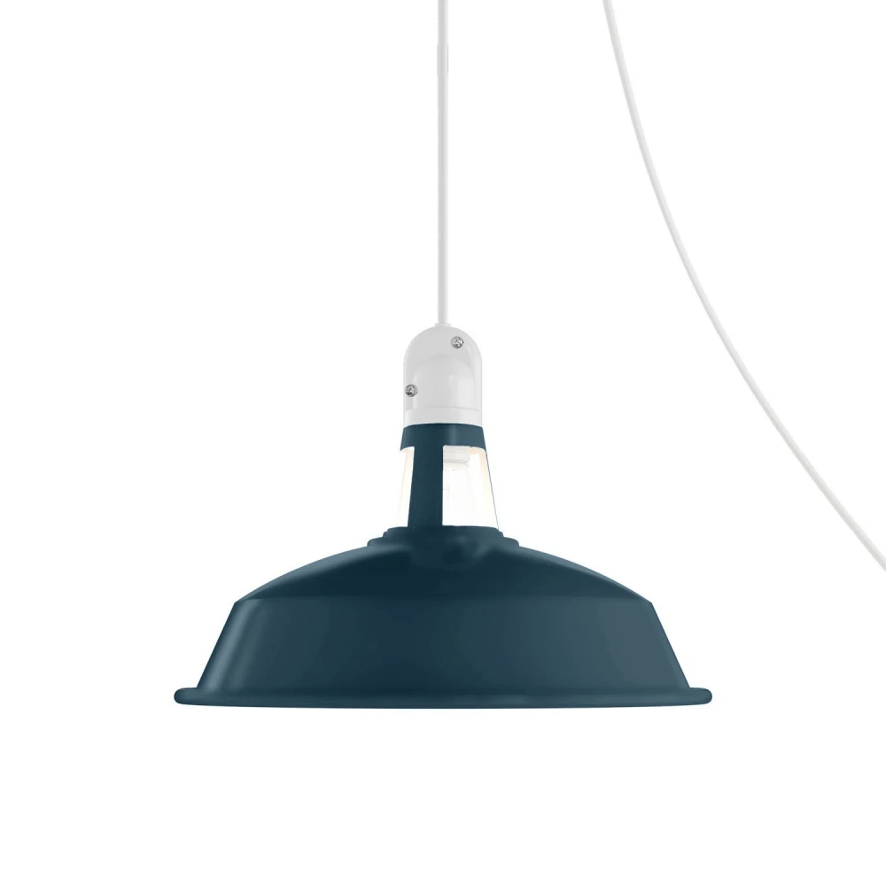 Φορητό Φωτιστικό Εξωτερικού Χώρου Snake με Καπέλο Harbour, 5m υφασμάτινο καλώδιο, IP65 αδιάβροχο ντουί και σούκο - Πετρόλ - Creative Cables