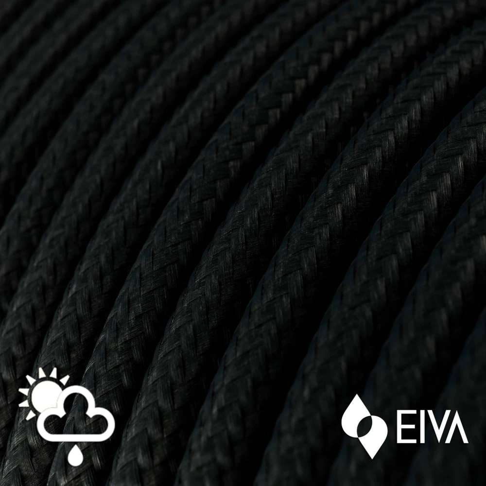Φωτιστικό Εξωτερικού Χώρου Snake Eiva με Καπέλο Swing, με 5m καλώδιο, στεγανό ντουί IP65 και φις - Μαύρο - Creative Cables