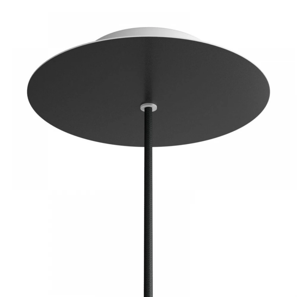 Ροζέτα Rose-One 200mm Στρογγυλή με 1 Τρύπα Σε Μαύρο Σχέδιo - Creative Cables