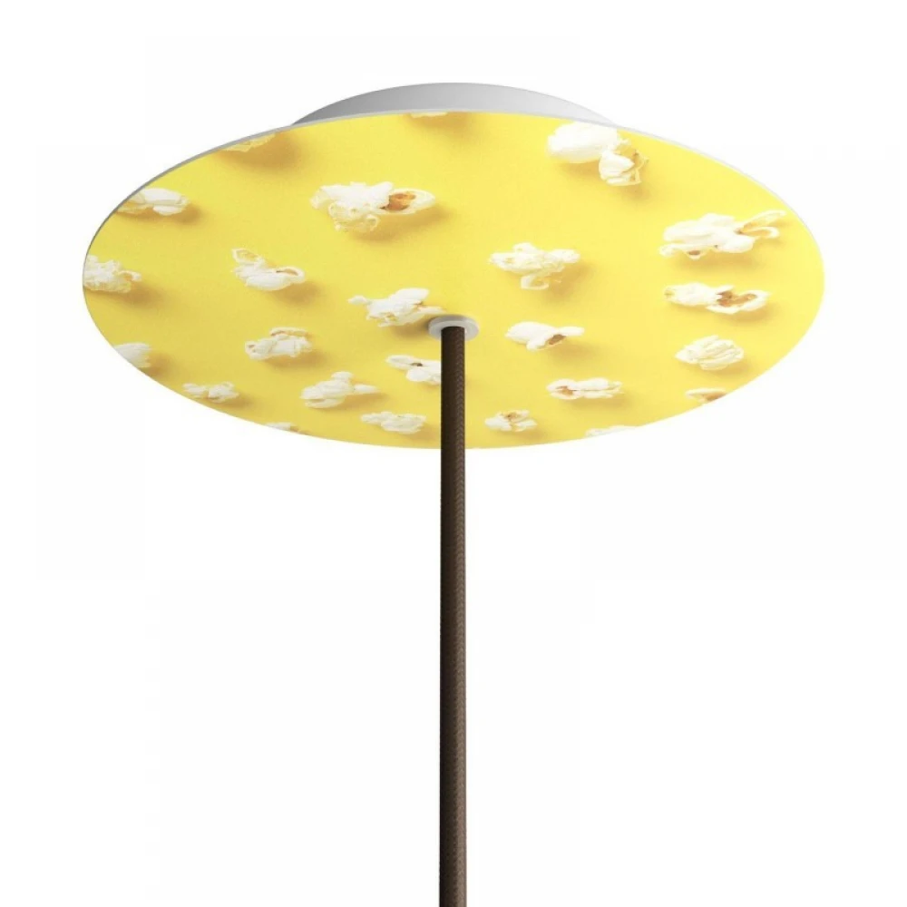 Ροζέτα Rose-One 200mm Στρογγυλή με 1 Τρύπα Σε Pop-Corn Σχέδιο - Creative Cables