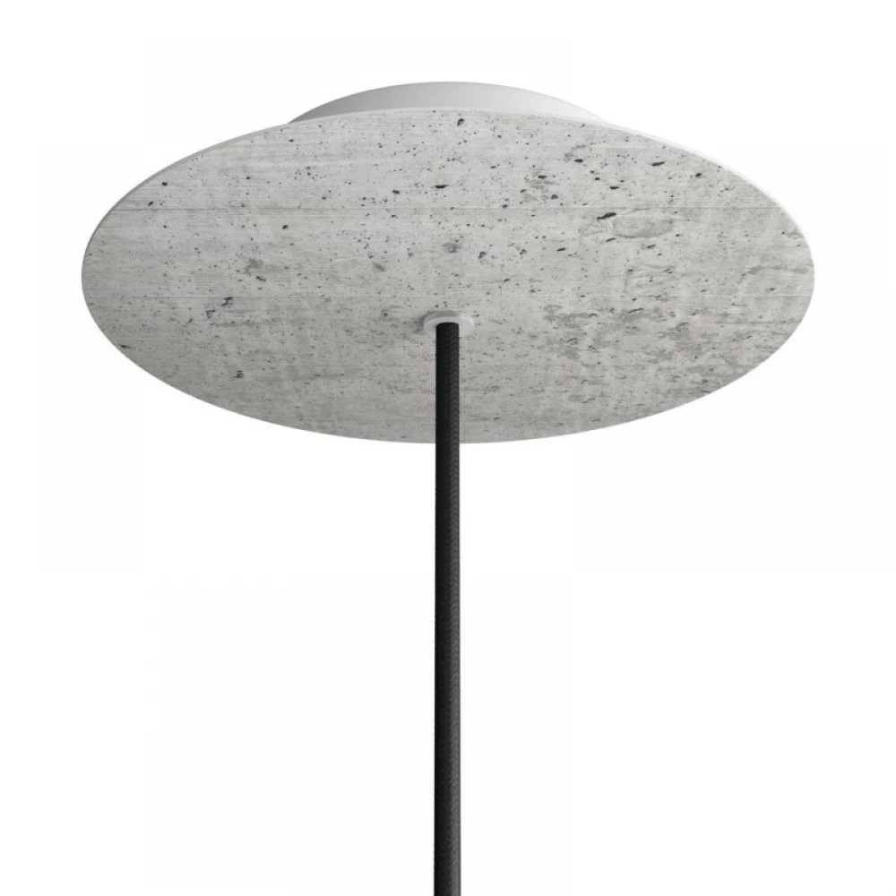 Ροζέτα Rose-One 200mm Στρογγυλή με 1 Τρύπα Σε Τσιμέντο Σχέδιο - Creative Cables