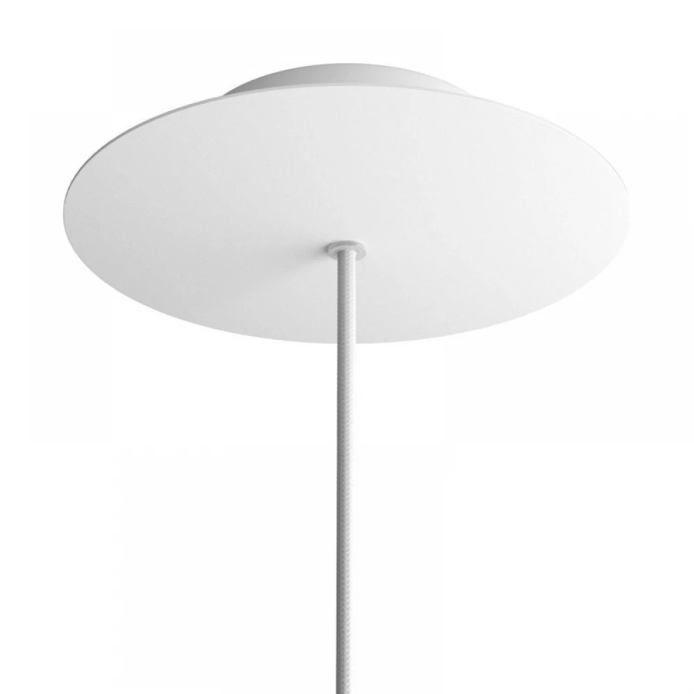 Ροζέτα Rose-One 200mm Στρογγυλή με 1 Τρύπα Σε Λευκό Σχέδιο - Creative Cables