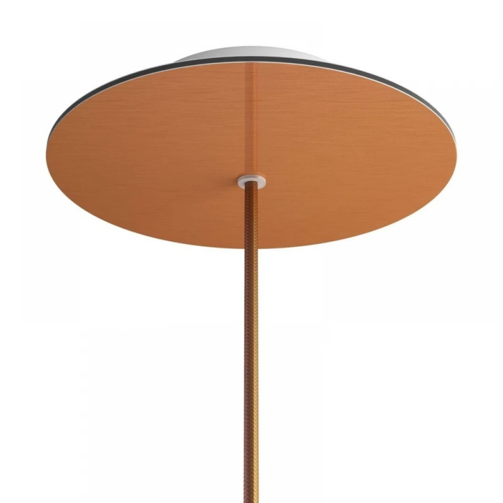 Ροζέτα Rose-One 200mm Στρογγυλή με 1 Τρύπα Σε Χάλκινο Ματ Dibond Σχέδιο - Creative Cables