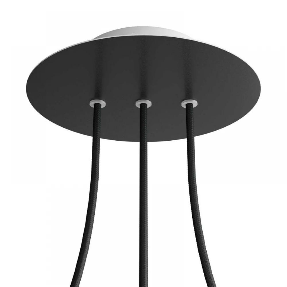 Ροζέτα Rose-One 200mm Στρογγυλή με 3 Τρύπες Στην Σειρά και 4 πλαϊνές τρύπες Σε Διάφορα Σχέδια - Creative Cables