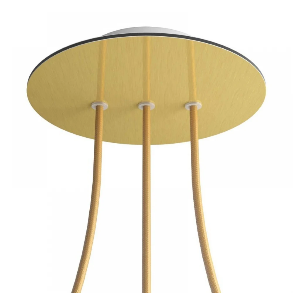 Ροζέτα Rose-One 200mm Στρογγυλή με 3 Τρύπες Στην Σειρά και 4 πλαϊνές τρύπες Σε Διάφορα Σχέδια - Creative Cables