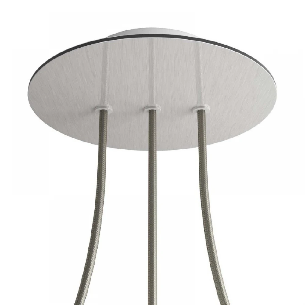 Ροζέτα Rose-One 200mm Στρογγυλή με 3 Τρύπες Στην Σειρά και 4 πλαϊνές τρύπες Σε Διάφορα Σχέδια - Creative Cables