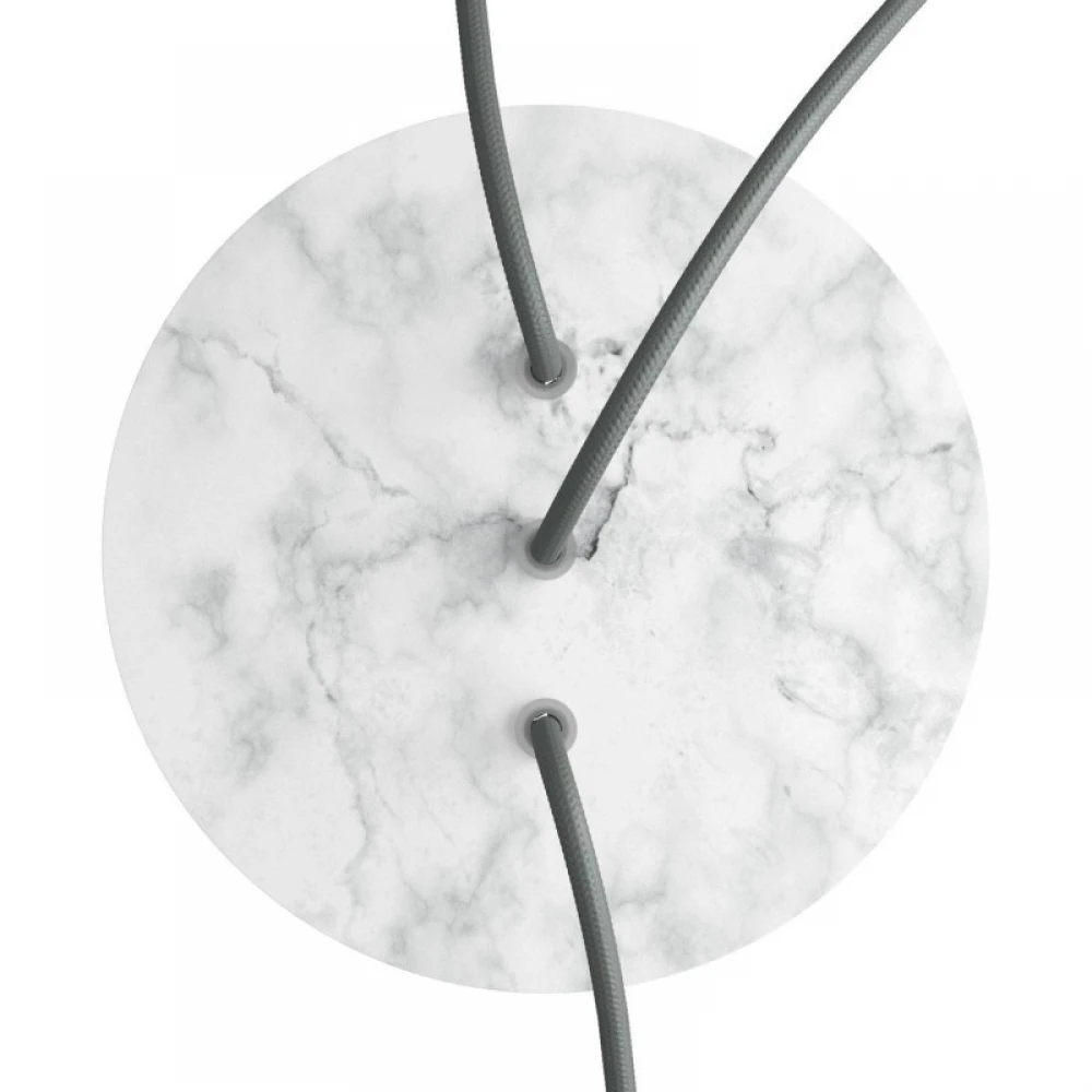 Ροζέτα Rose-One 200mm Στρογγυλή με 3 Τρύπες Στην Σειρά και 4 πλαϊνές τρύπες Σε Διάφορα Σχέδια - Creative Cables