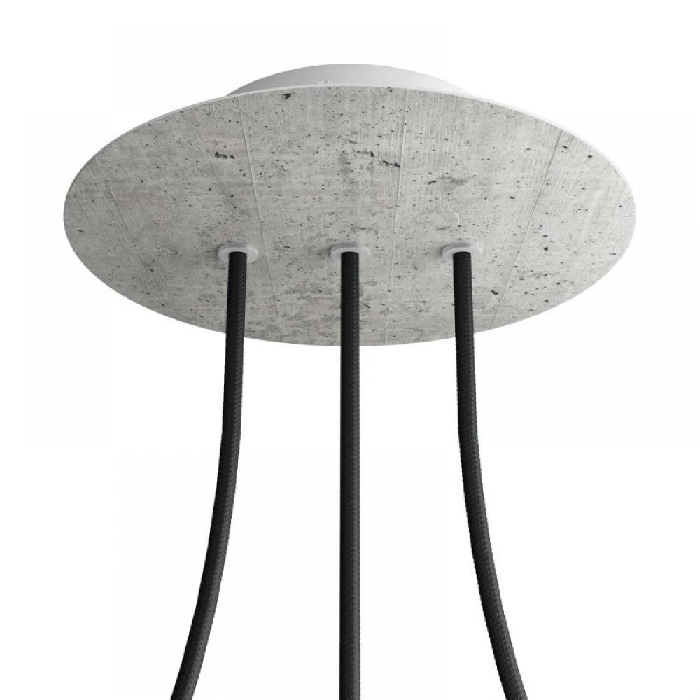 Ροζέτα Rose-One 200mm Στρογγυλή με 3 Τρύπες Στην Σειρά και 4 πλαϊνές τρύπες Σε Διάφορα Σχέδια - Creative Cables