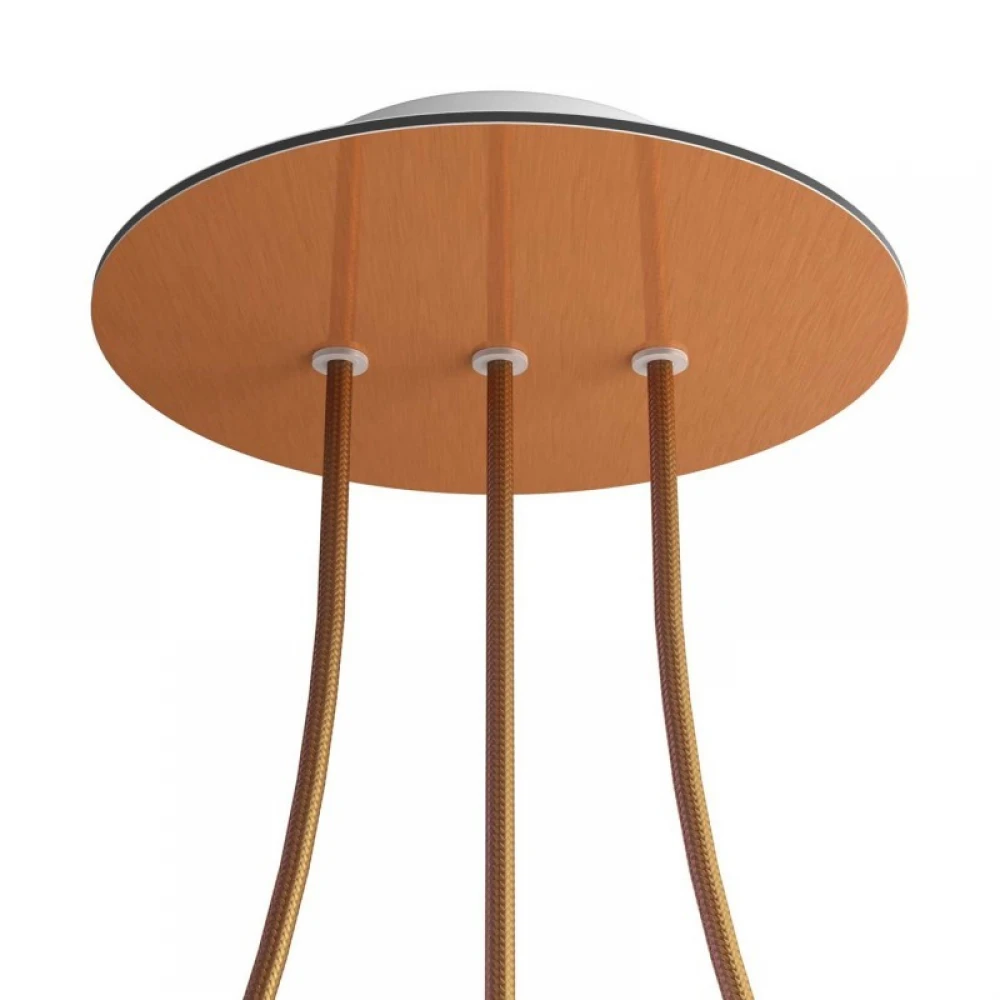 Ροζέτα Rose-One 200mm Στρογγυλή με 3 Τρύπες Στην Σειρά και 4 πλαϊνές τρύπες Σε Διάφορα Σχέδια - Creative Cables