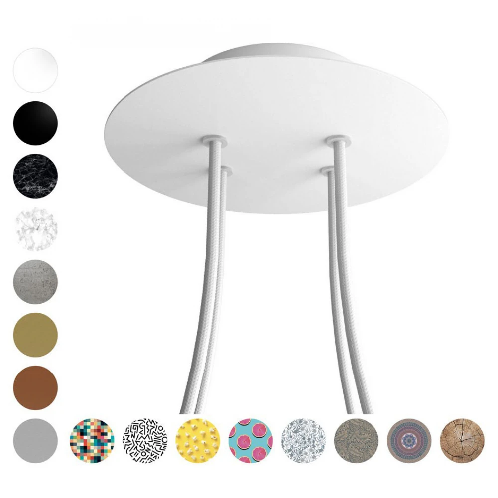 Ροζέτα Rose-One 200mm Στρογγυλή με 4 Τρύπες Σε Διάφορα Σχέδια - Creative Cables