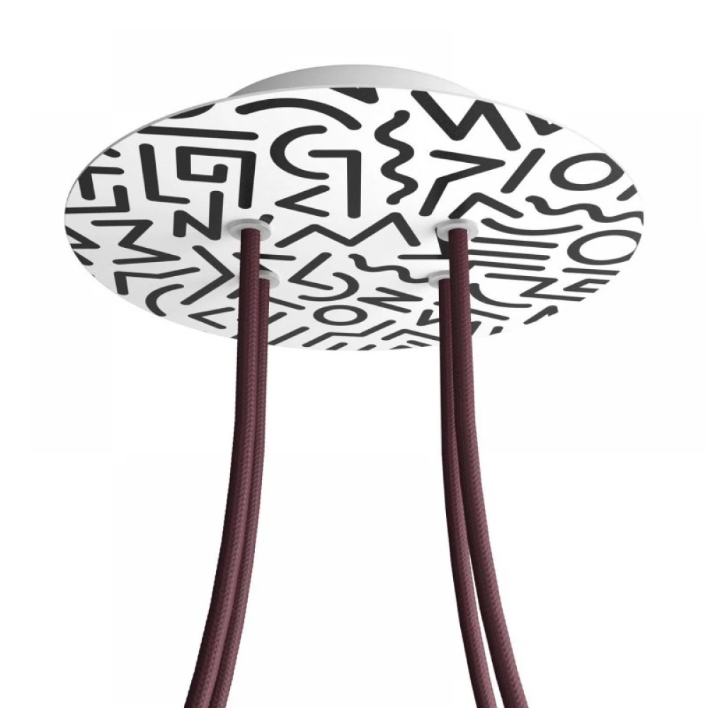 Ροζέτα Rose-One 200mm Στρογγυλή με 4 Τρύπες Σε Διάφορα Σχέδια - Creative Cables