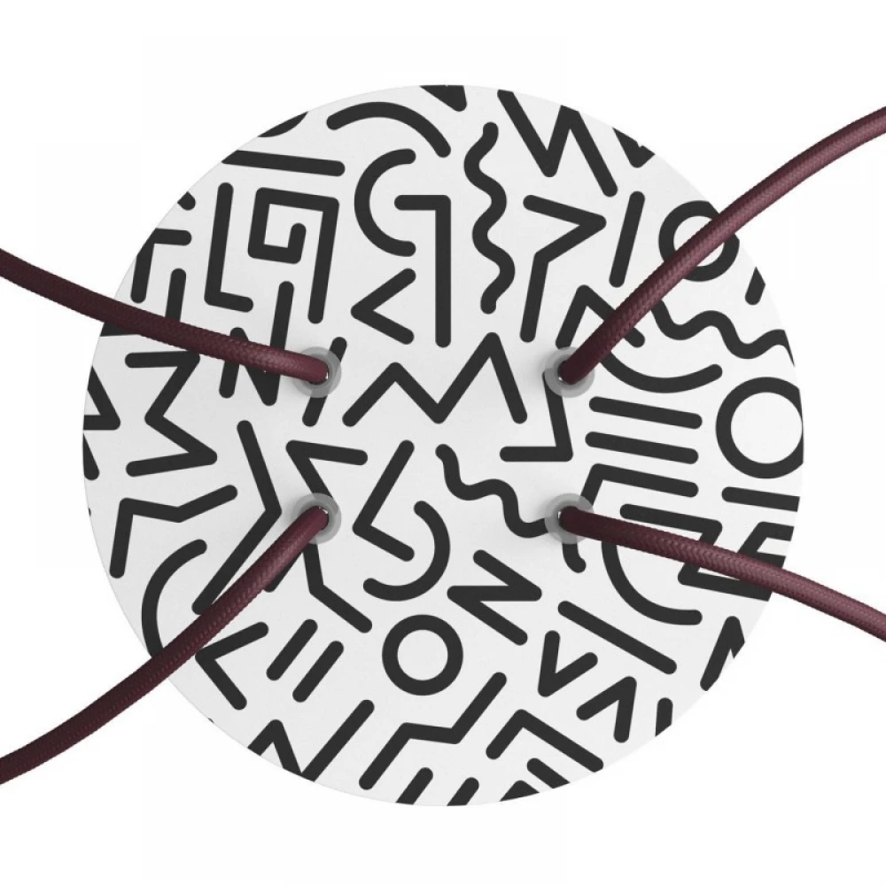 Ροζέτα Rose-One 200mm Στρογγυλή με 4 Τρύπες Σε Διάφορα Σχέδια - Creative Cables