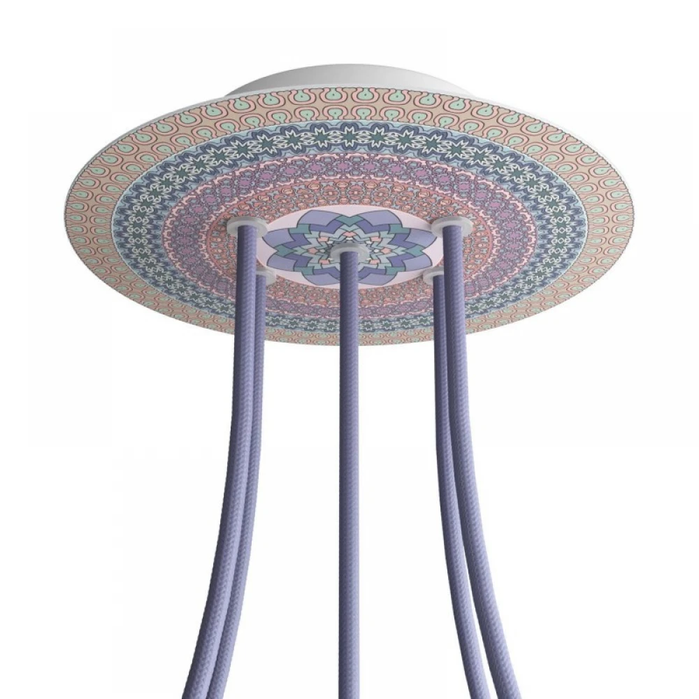 Ροζέτα Rose-One 200mm Στρογγυλή με 5 Τρύπες Σε Διάφορα Σχέδια - Creative Cables