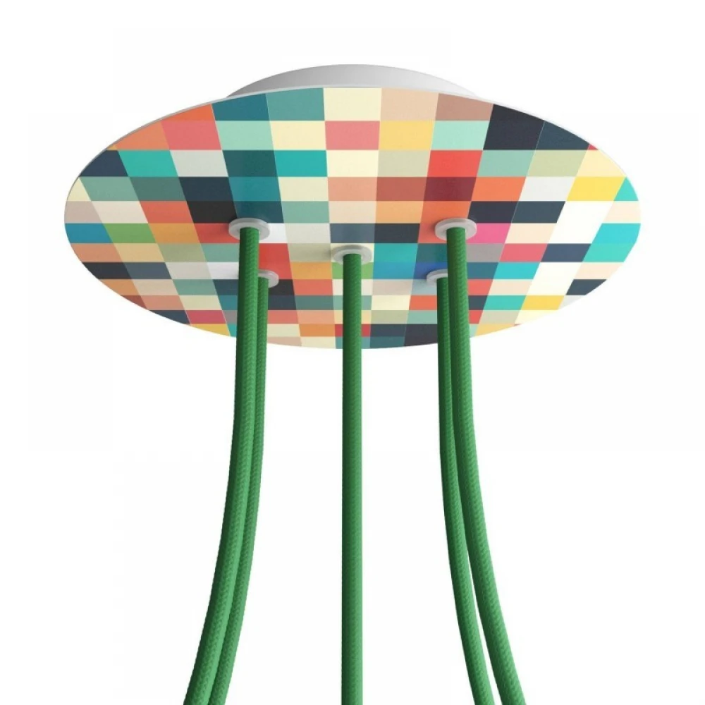 Ροζέτα Rose-One 200mm Στρογγυλή με 5 Τρύπες Σε Διάφορα Σχέδια - Creative Cables