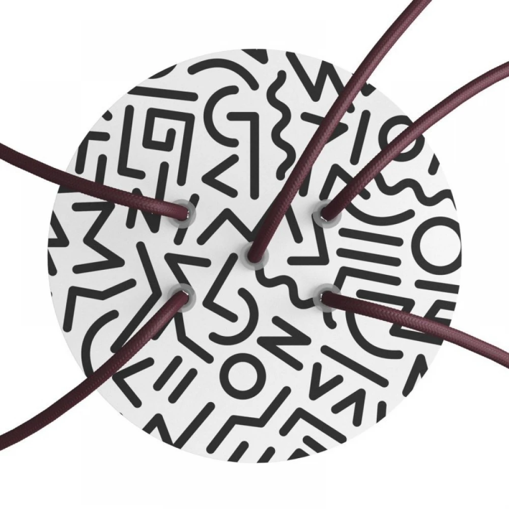 Ροζέτα Rose-One 200mm Στρογγυλή με 5 Τρύπες Σε Διάφορα Σχέδια - Creative Cables