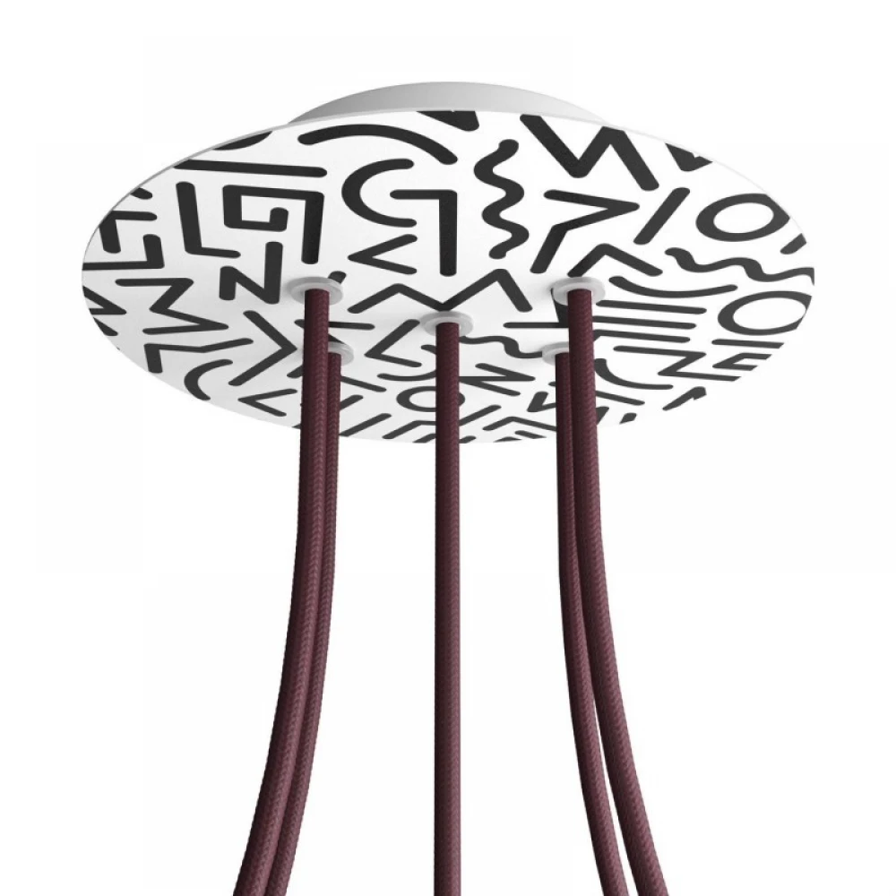 Ροζέτα Rose-One 200mm Στρογγυλή με 5 Τρύπες Σε Διάφορα Σχέδια - Creative Cables