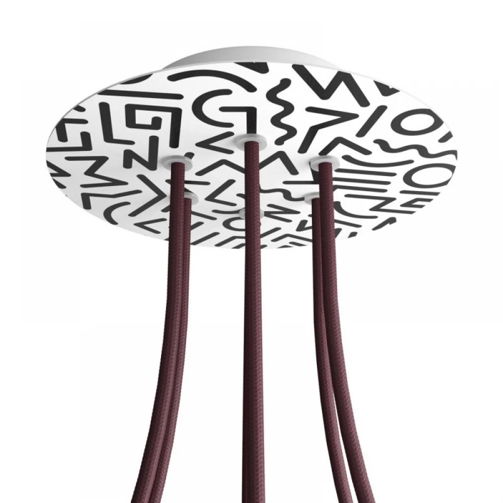 Ροζέτα Rose-One 200mm Στρογγυλή με 6 Τρύπες Σε Διάφορα Σχέδια - Creative Cables