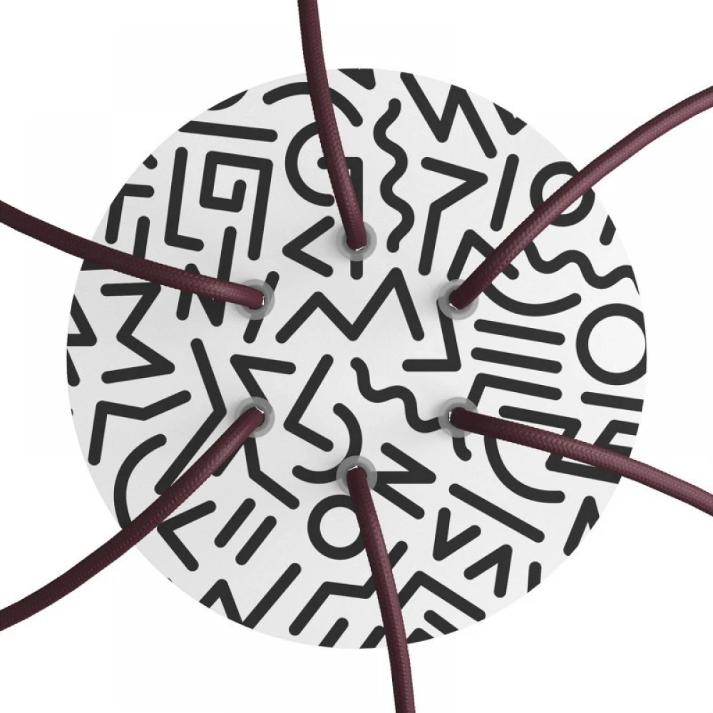 Ροζέτα Rose-One 200mm Στρογγυλή με 6 Τρύπες Σε Διάφορα Σχέδια - Creative Cables