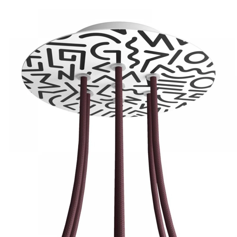 Ροζέτα Rose-One 200mm Στρογγυλή με 7 Τρύπες Σε Διάφορα Σχέδια - Creative Cables