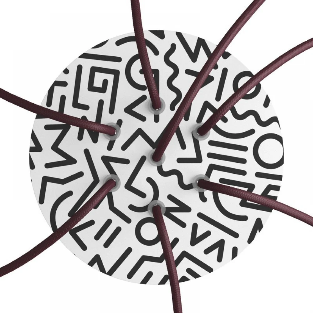 Ροζέτα Rose-One 200mm Στρογγυλή με 7 Τρύπες Σε Διάφορα Σχέδια - Creative Cables