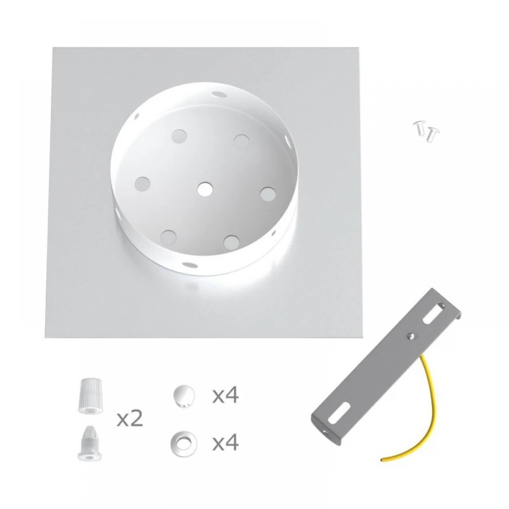 Ροζέτα Rose-One 200mm Τετράγωνη με 2 Τρύπες Σε Διάφορα Σχέδια - Creative Cables