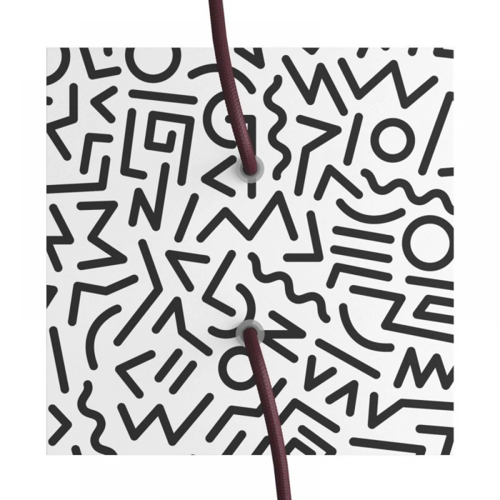 Ροζέτα Rose-One 200mm Τετράγωνη με 2 Τρύπες Σε Διάφορα Σχέδια - Creative Cables