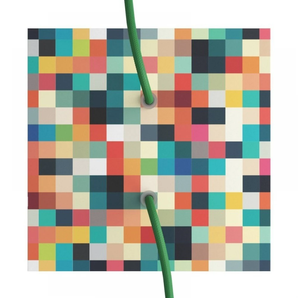 Ροζέτα Rose-One 200mm Τετράγωνη με 2 Τρύπες Σε Διάφορα Σχέδια - Creative Cables