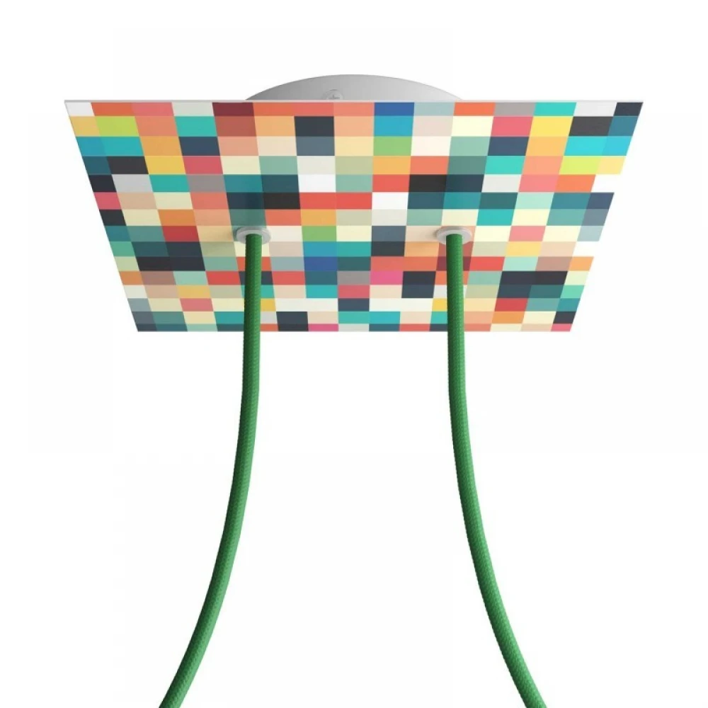 Ροζέτα Rose-One 200mm Τετράγωνη με 2 Τρύπες Σε Διάφορα Σχέδια - Creative Cables