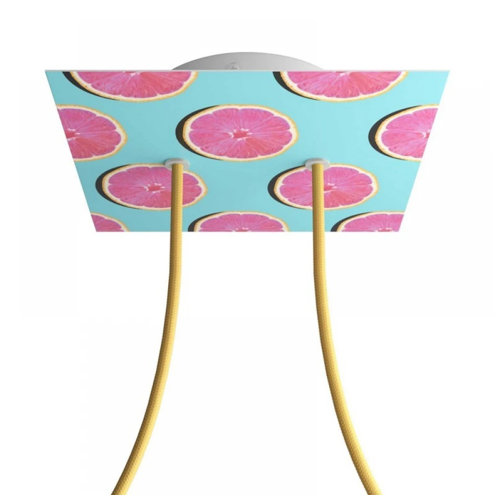 Ροζέτα Rose-One 200mm Τετράγωνη με 2 Τρύπες Σε Διάφορα Σχέδια - Creative Cables