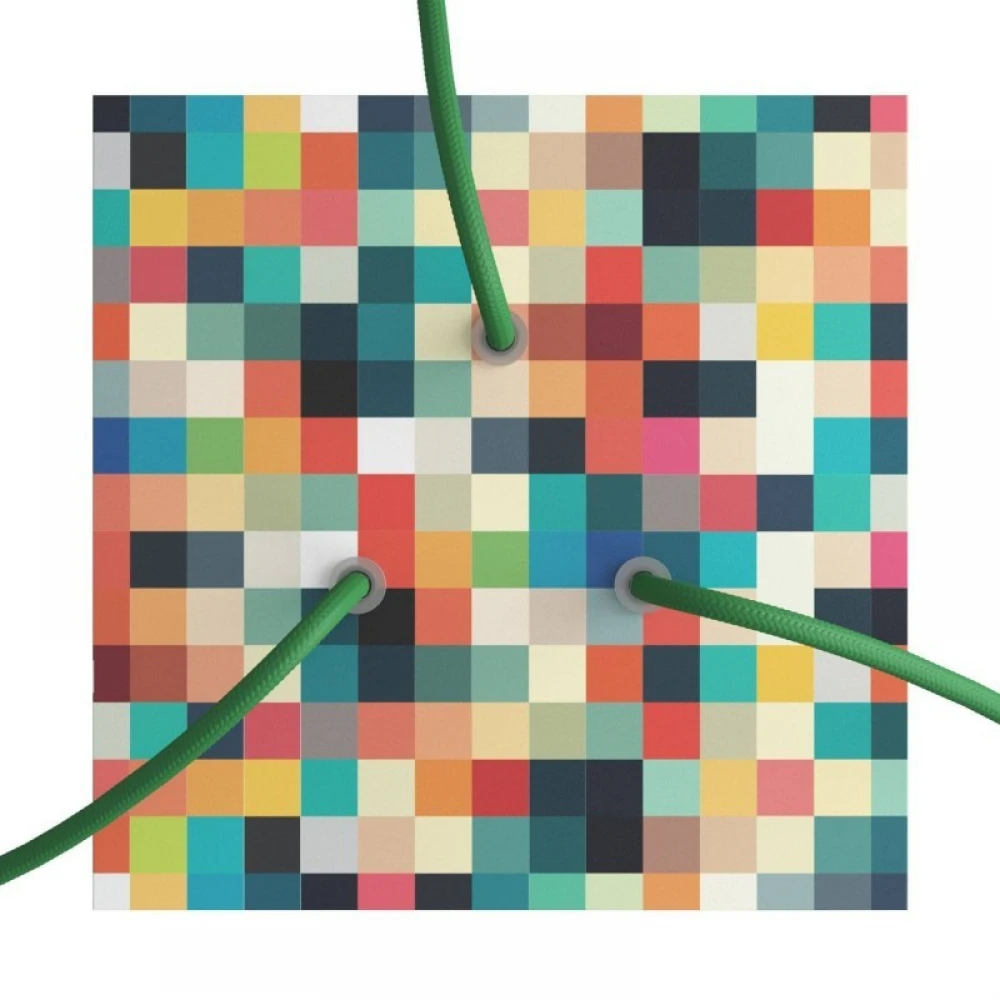 Ροζέτα Rose-One 200mm Τετράγωνη με 3 Τρύπες Σε Διάφορα Σχέδια - Creative Cables