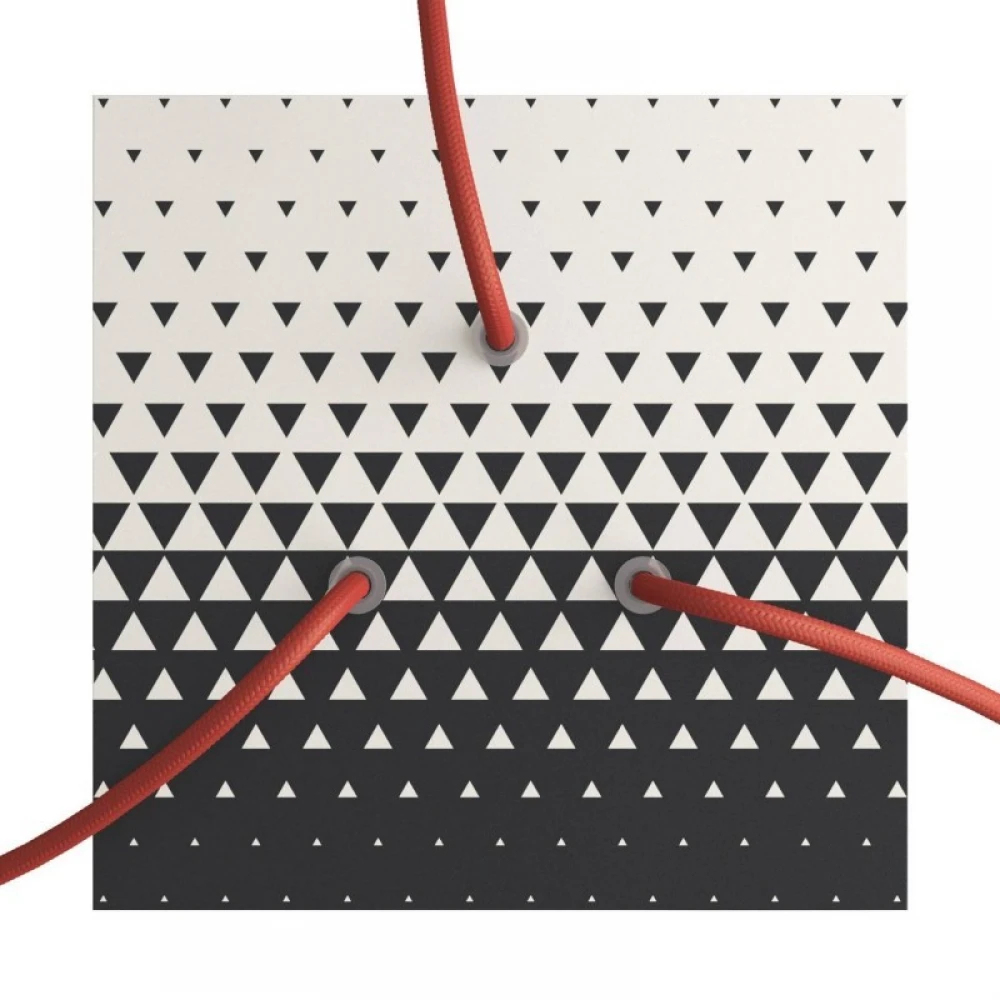 Ροζέτα Rose-One 200mm Τετράγωνη με 3 Τρύπες Σε Διάφορα Σχέδια - Creative Cables