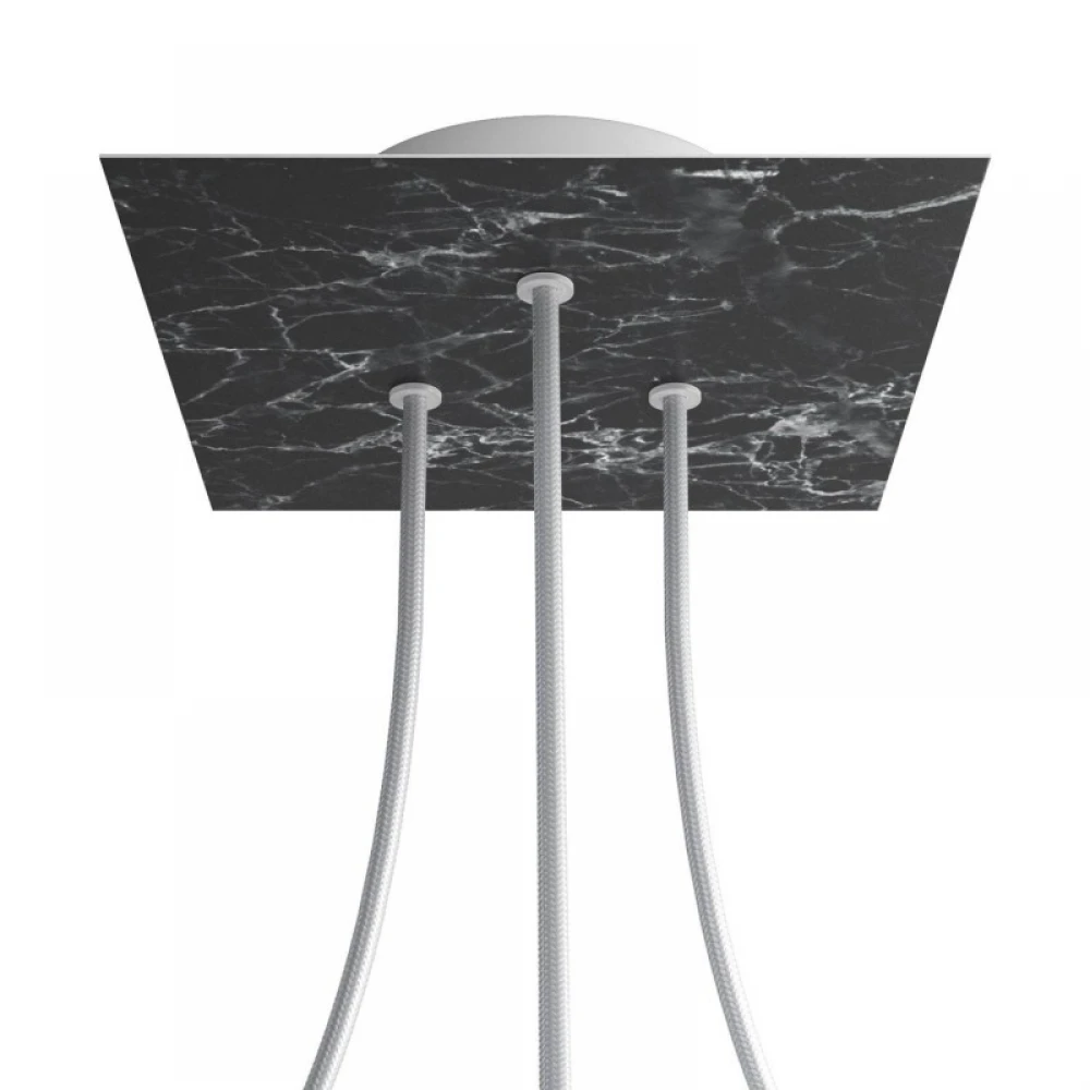 Ροζέτα Rose-One 200mm Τετράγωνη με 3 Τρύπες Σε Διάφορα Σχέδια - Creative Cables