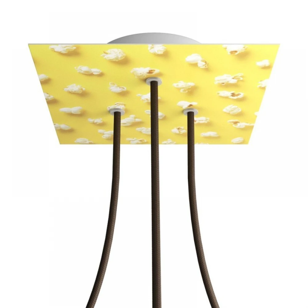 Ροζέτα Rose-One 200mm Τετράγωνη με 3 Τρύπες Σε Διάφορα Σχέδια - Creative Cables