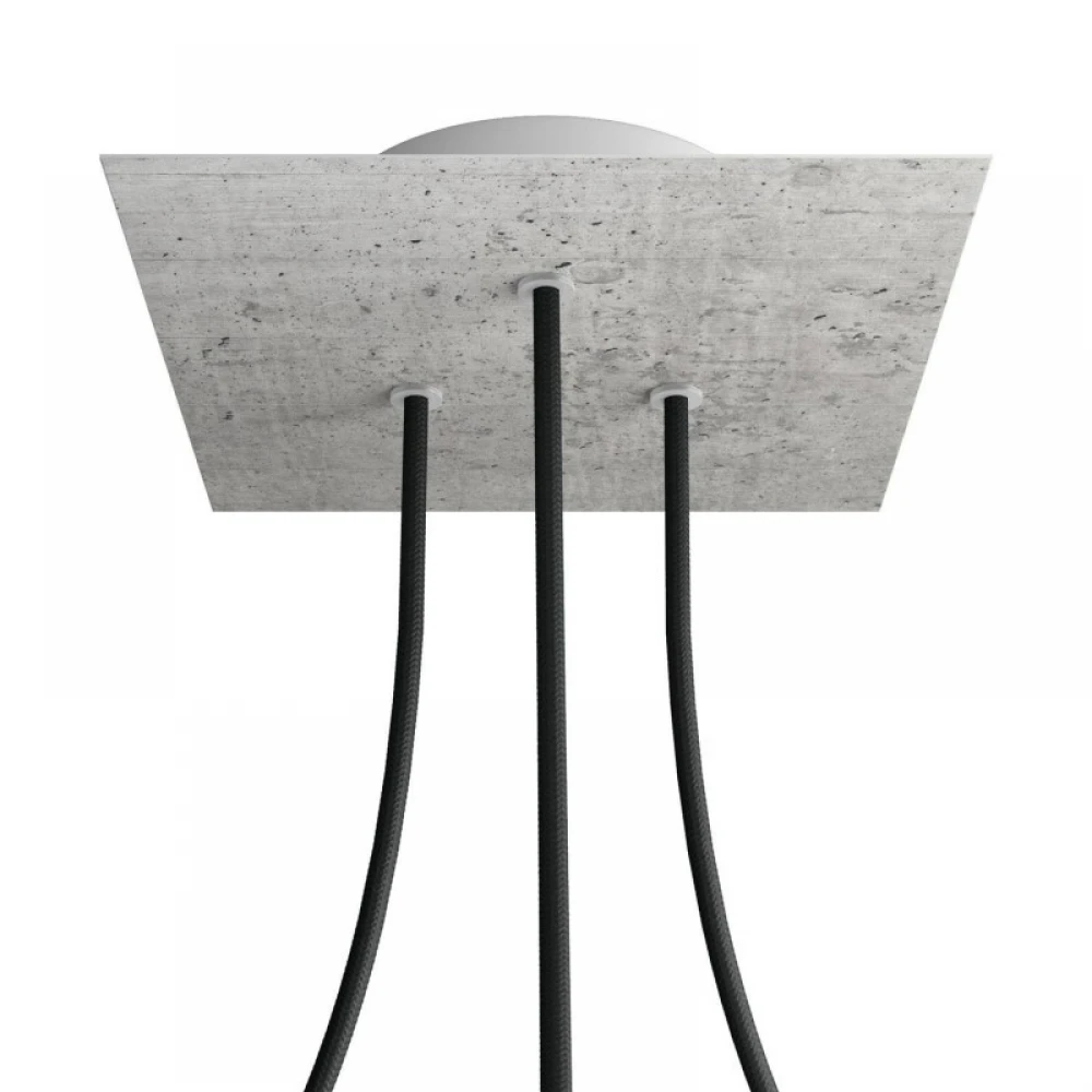 Ροζέτα Rose-One 200mm Τετράγωνη με 3 Τρύπες Σε Διάφορα Σχέδια - Creative Cables