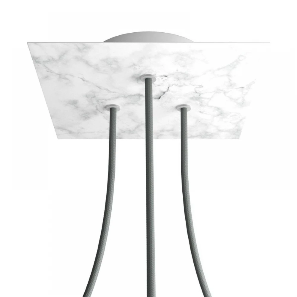 Ροζέτα Rose-One 200mm Τετράγωνη με 3 Τρύπες Σε Διάφορα Σχέδια - Creative Cables