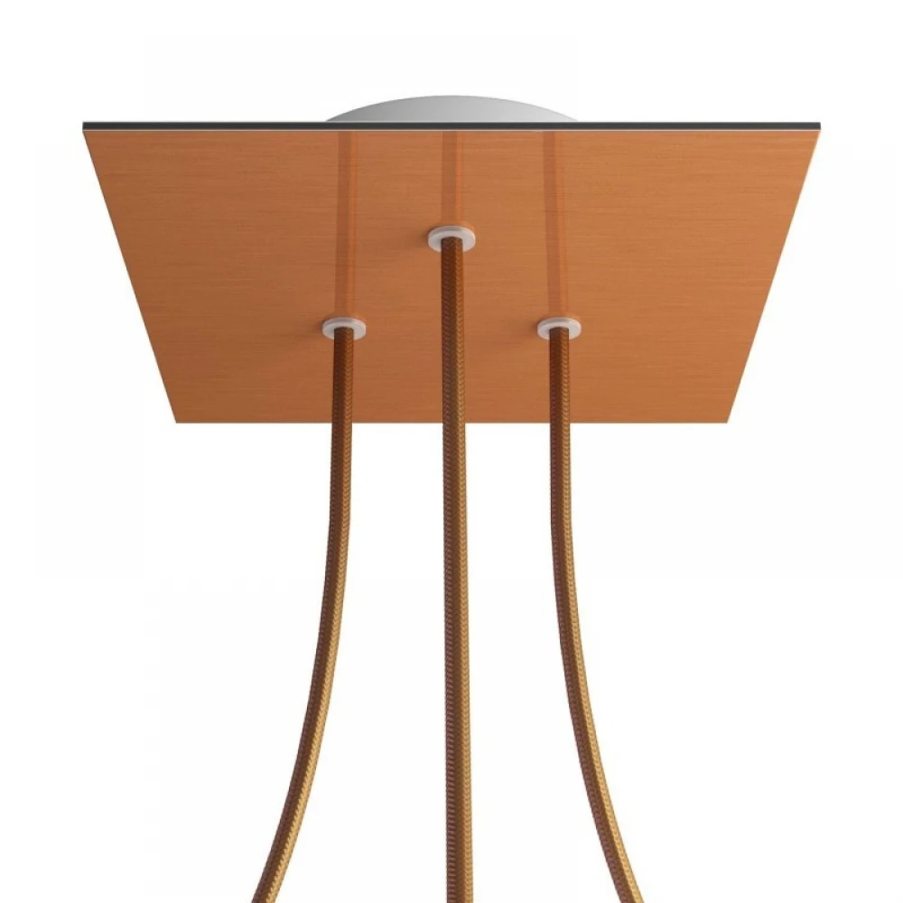 Ροζέτα Rose-One 200mm Τετράγωνη με 3 Τρύπες Σε Διάφορα Σχέδια - Creative Cables