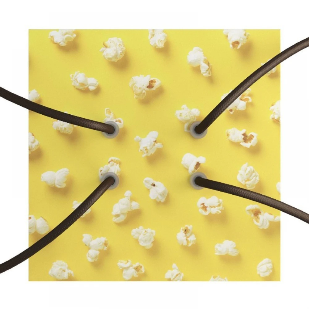 Ροζέτα Rose-One 200mm Τετράγωνη με 4 Τρύπες Στην Σειρά Σε Pop-Corn Σχέδια - Creative Cables