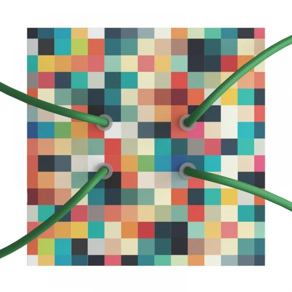 Ροζέτα Rose-One 200mm Τετράγωνη με 4 Τρύπες Στην Σειρά Σε Palette Σχέδιο - Creative Cables