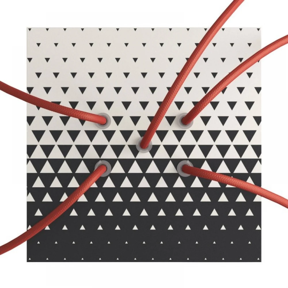 Ροζέτα Rose-One 200mm Τετράγωνη με 5 Τρύπες Στην Σειρά Σε Διάφορα Σχέδια - Creative Cables