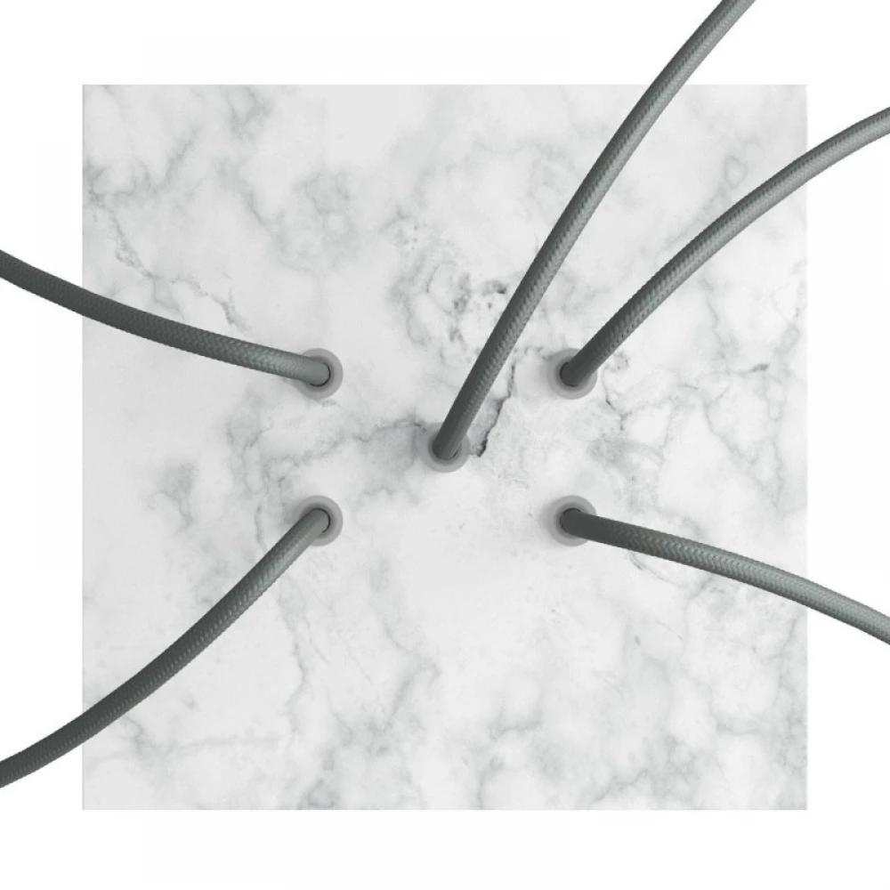 Ροζέτα Rose-One 200mm Τετράγωνη με 5 Τρύπες Στην Σειρά Σε Διάφορα Σχέδια - Creative Cables