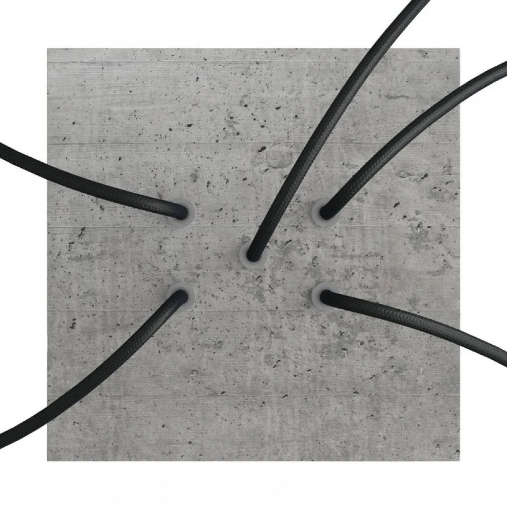 Ροζέτα Rose-One 200mm Τετράγωνη με 5 Τρύπες Στην Σειρά Σε Διάφορα Σχέδια - Creative Cables