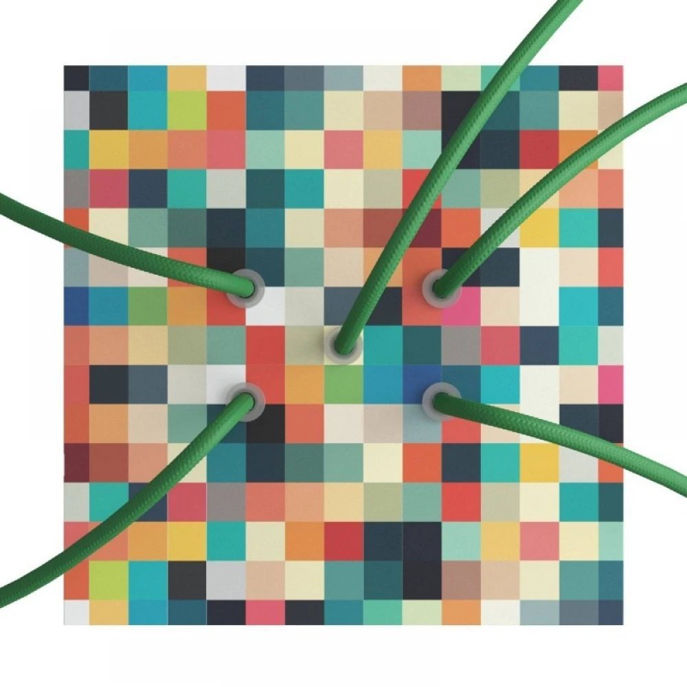 Ροζέτα Rose-One 200mm Τετράγωνη με 5 Τρύπες Στην Σειρά Σε Διάφορα Σχέδια - Creative Cables