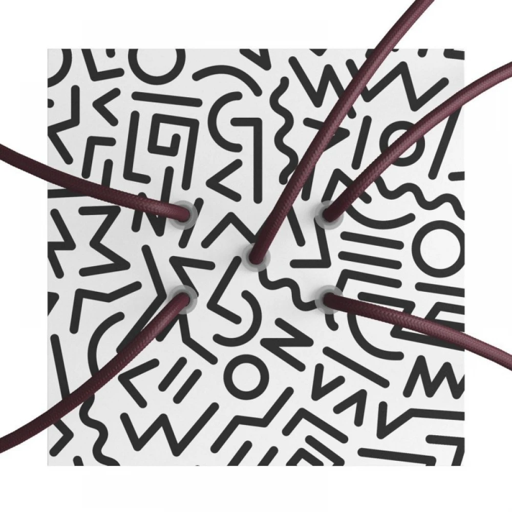 Ροζέτα Rose-One 200mm Τετράγωνη με 5 Τρύπες Στην Σειρά Σε Διάφορα Σχέδια - Creative Cables