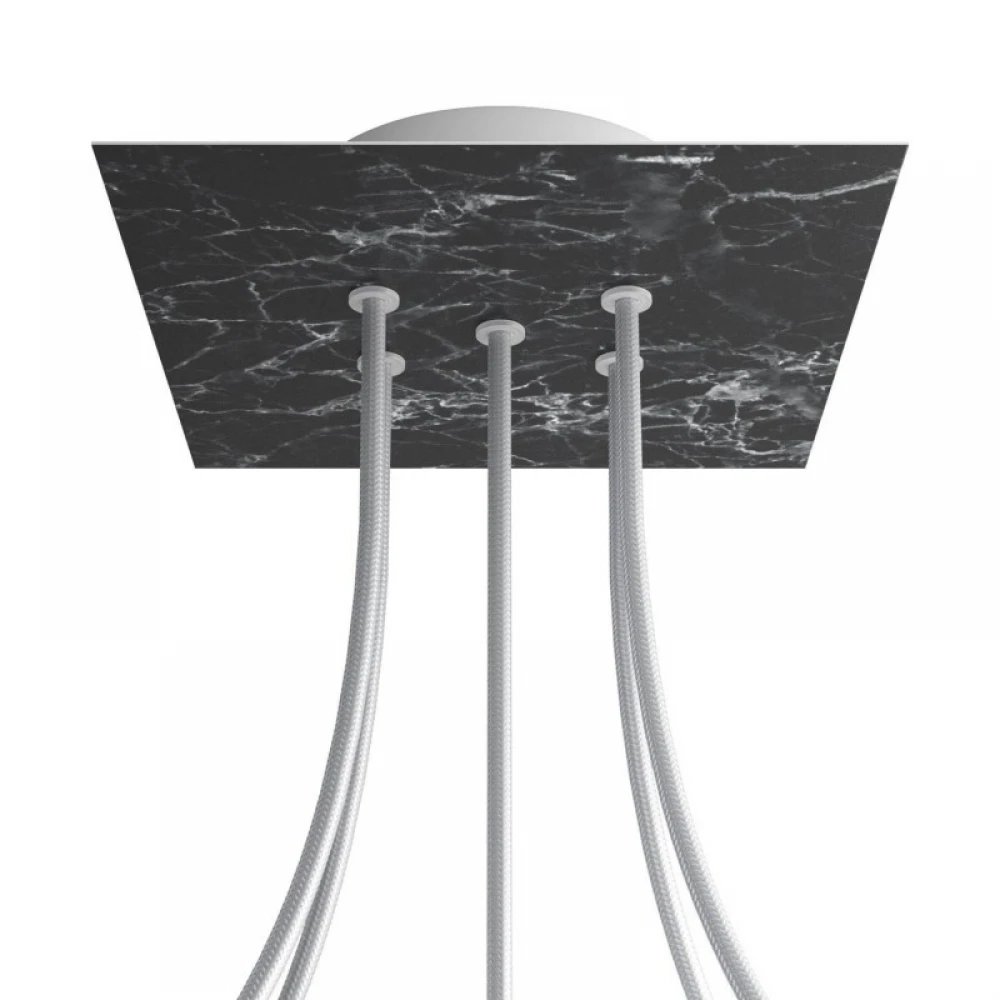 Ροζέτα Rose-One 200mm Τετράγωνη με 5 Τρύπες Στην Σειρά Σε Διάφορα Σχέδια - Creative Cables